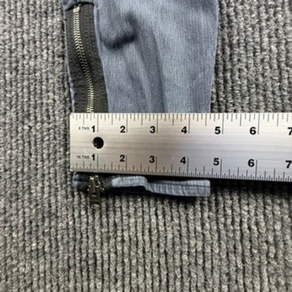 Express Jeans Stella Moto Zipper Ankle Legging Gray Low Rise Womens Size 8R - Picture 5 of 14